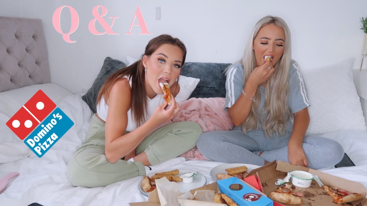 DOMINOS MUKBANG AND Q & A !!! | Immie and Kirra