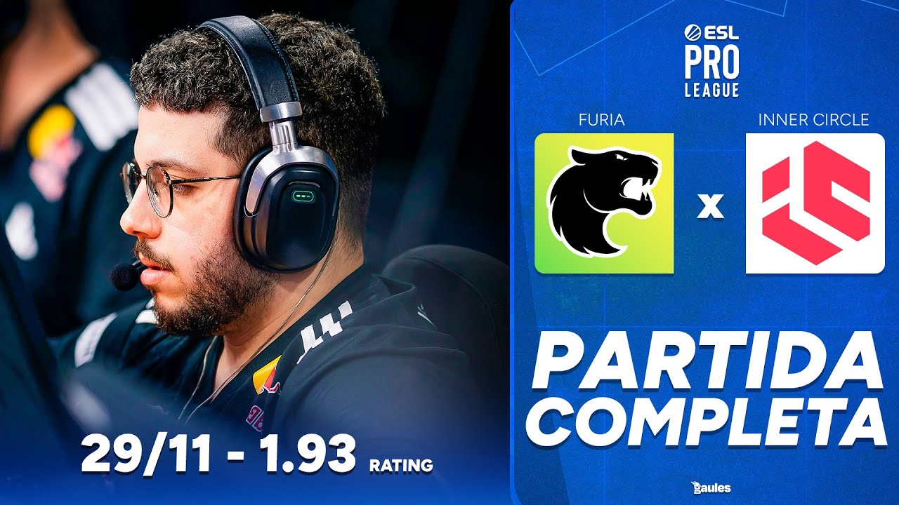 FURIA vs INNER CIRCLE - PARTIDA COMPLETA COM GAULES - ESL PRO LEAGUE SEASON 22