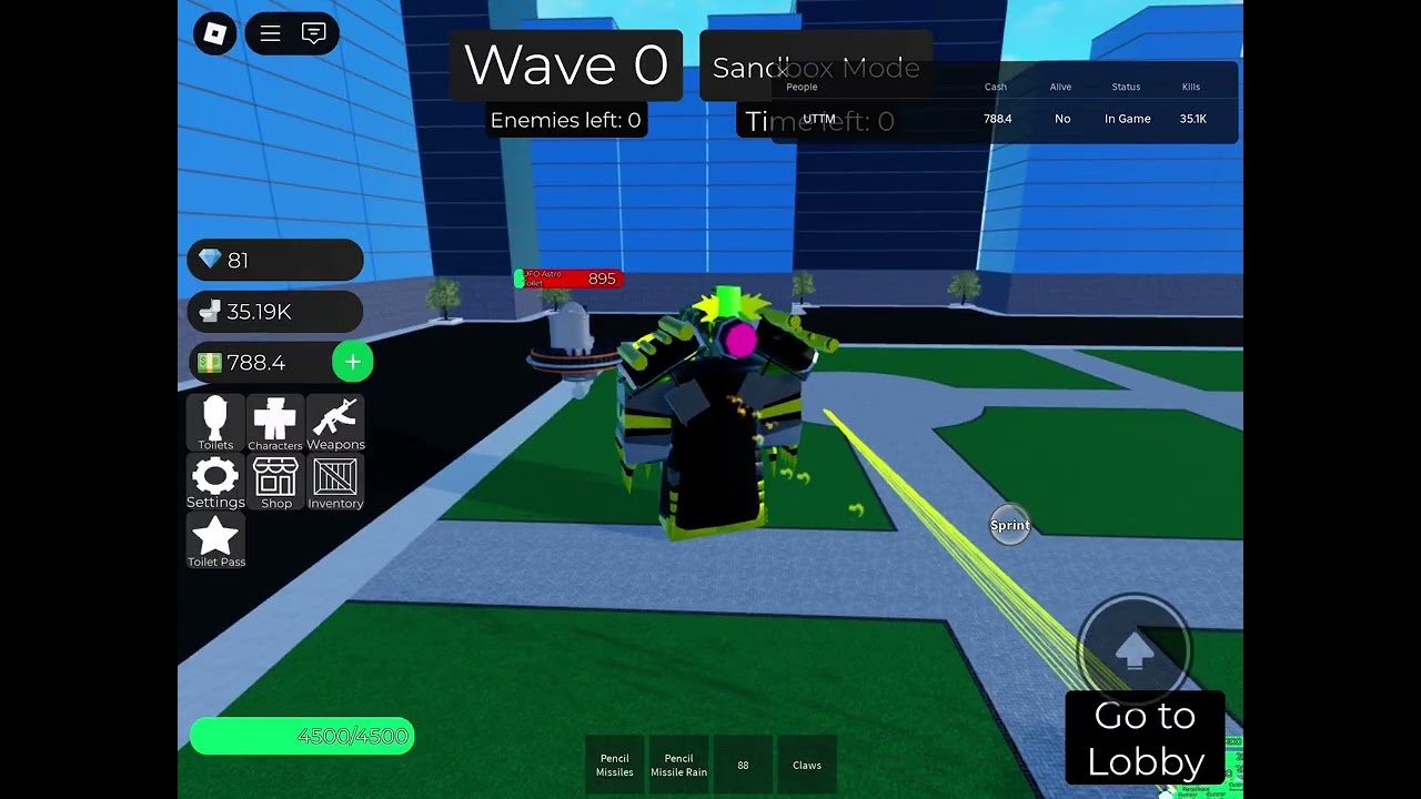 for the sonar titan it did around 100K damage welp i got this character in super toilet brawl today