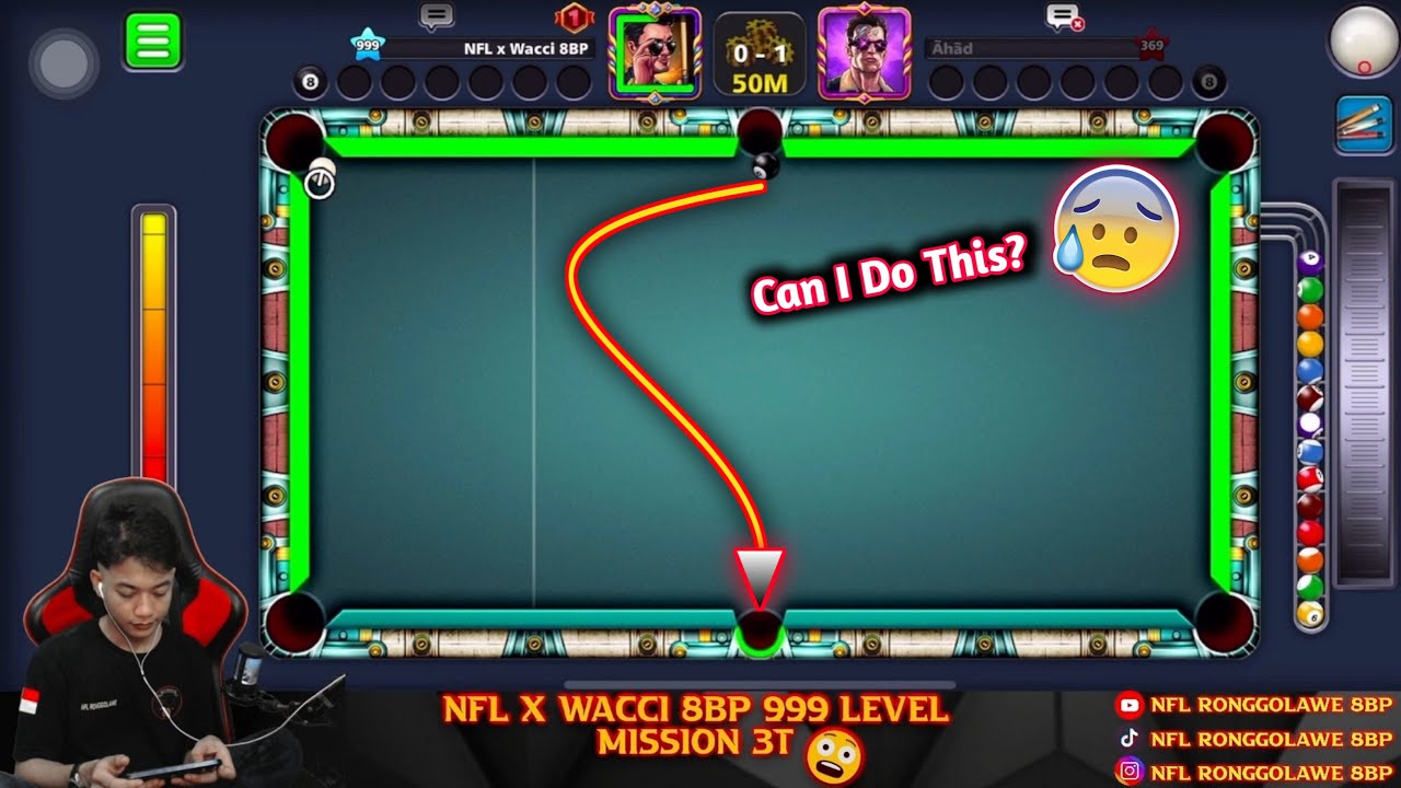 8 Ball Pool NFL x WACCI 8BP 999 LEVEL TRICKSHOT in BERLIN