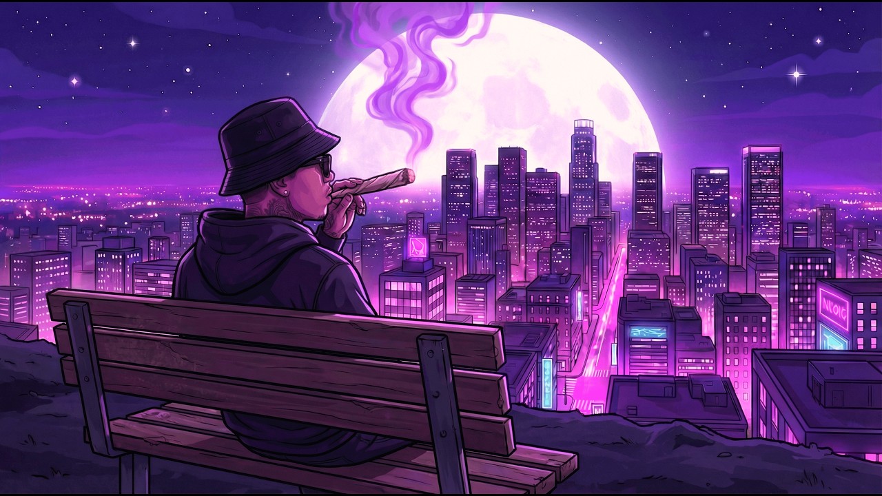 Smoke Over the Skyline - 420 Music | Stoner Rap | Bluesy Hip-Hop | Chill Vibes