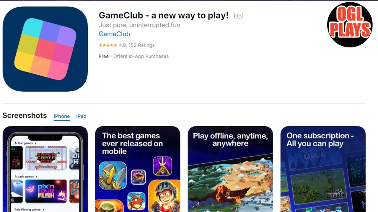 GameClub - a new way to play!  (iOS Web)