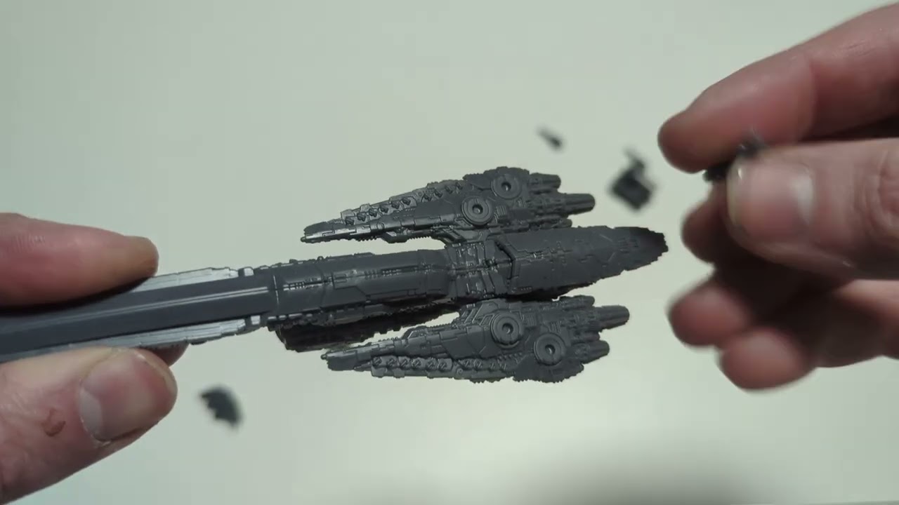Dropfleet Commander UCM Battleship Unboxing and build review how to magnetize
