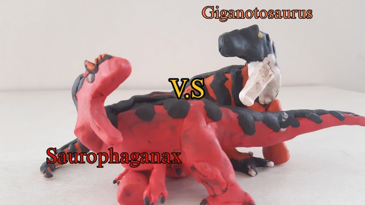 Saurophaganax V.S Giganotosaurus | Stop Motion Battle