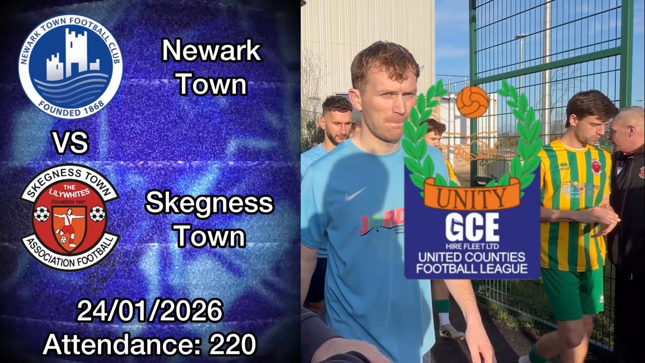 Newark Town 4-1 Skegness Town, United Counties Premier Division North. 24/01/2026