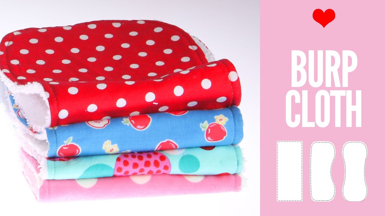 Burp Cloth Pattern - DIY Burp Cloth Pattern in 3 Shapes