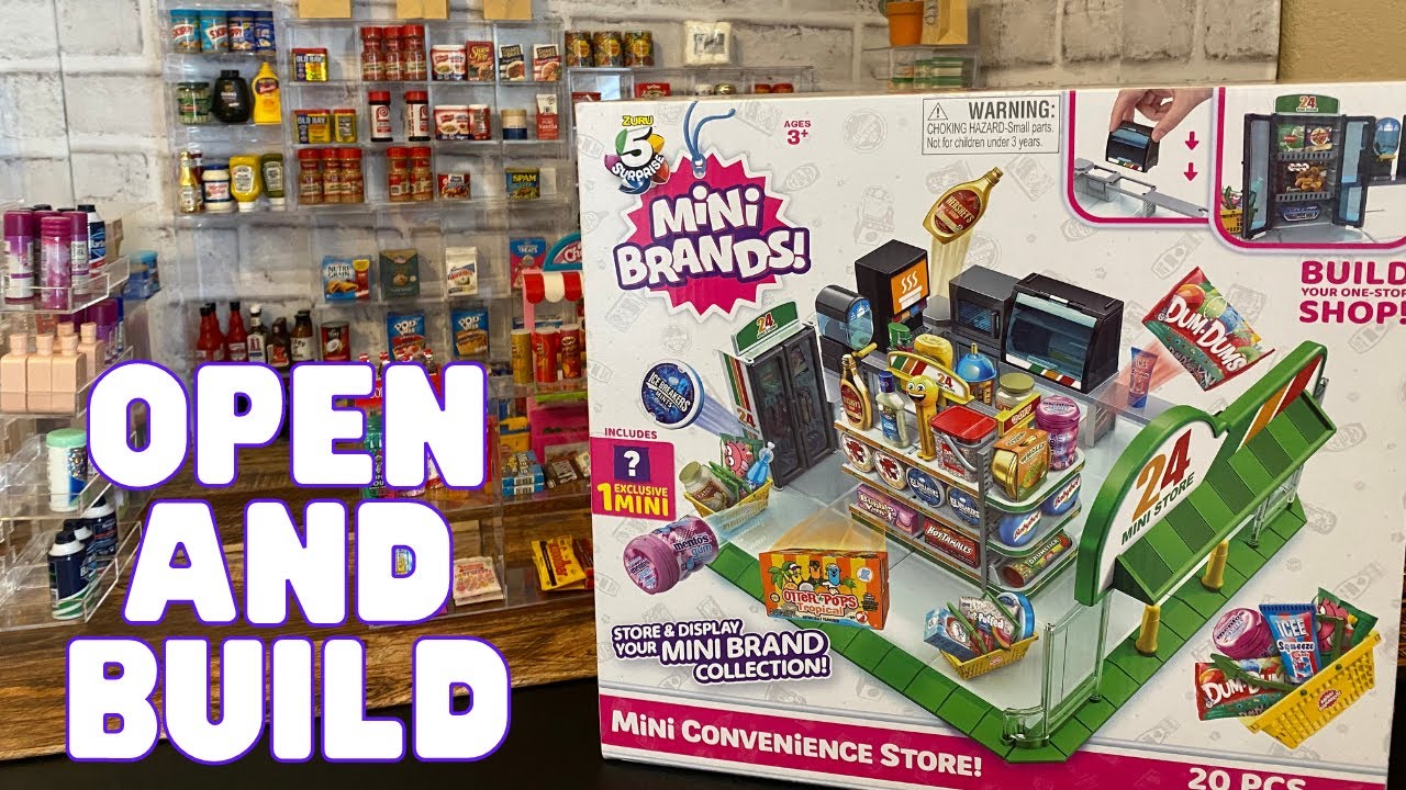 OPEN AND BUILD ZURU 5 SURPRISE MINI BRANDS MINI CONVENIENCE STORE