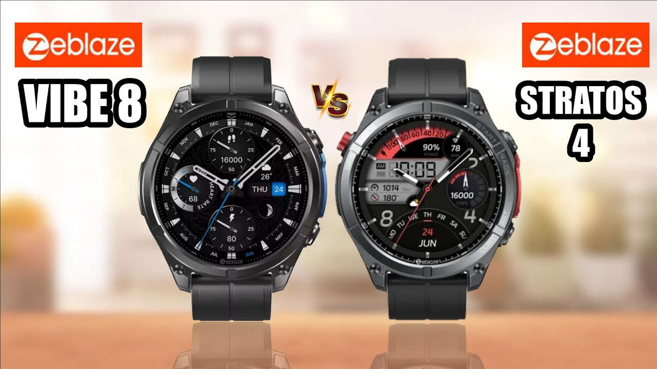 Zeblaze VIBE 8 Vs ZEBLAZE STRATOS 4 Specs Compare