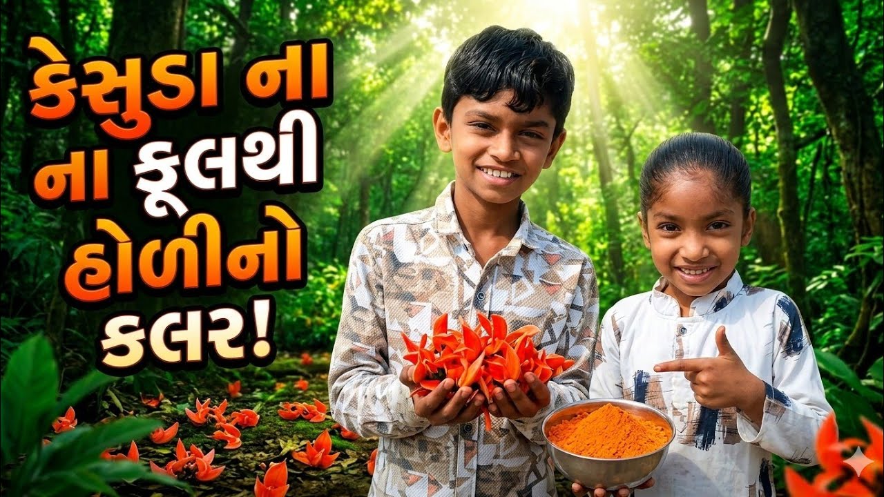 જંગલમાં મળ્યા કેસુડા ના ફૂલ! બનાવ્યો નેચરલ હોળી કલર 🌸 | Holi Special Vlog”