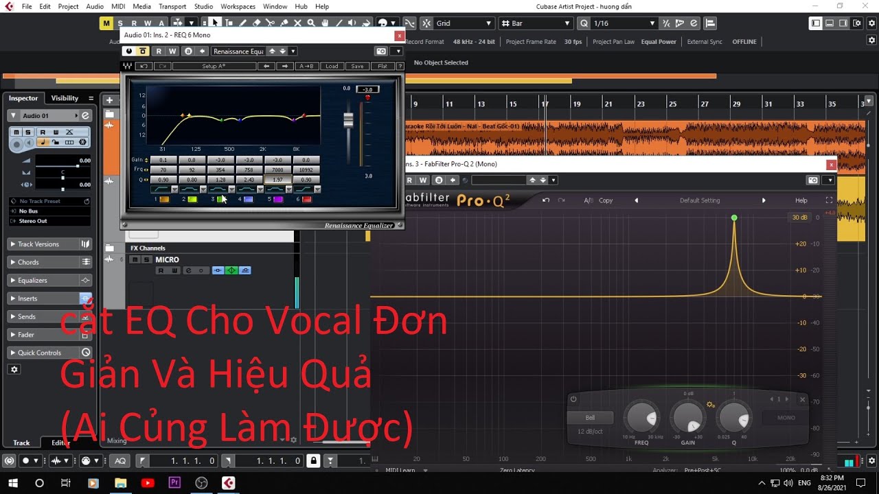 Hướng Dẩn Cắt EQ Cho Vocall Đơn Giản Và Hiệu Quả Trên Cubase ( Bài 1 )