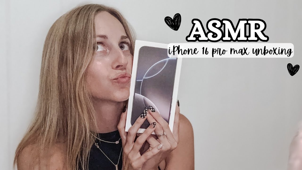 ASMR IPHONE 16 PRO MAX UNBOXING 🖤✨