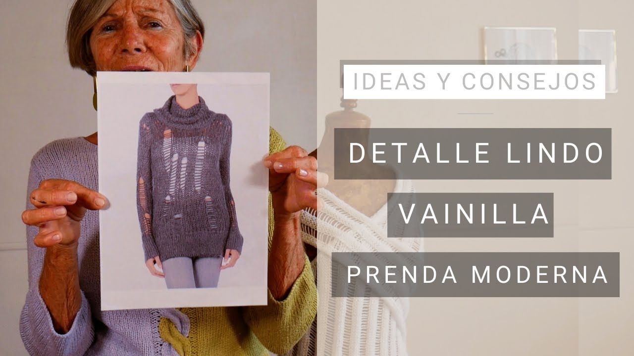 Detalle con punto vainilla | Prenda moderna 💡 Ideas Lucila para Tejer