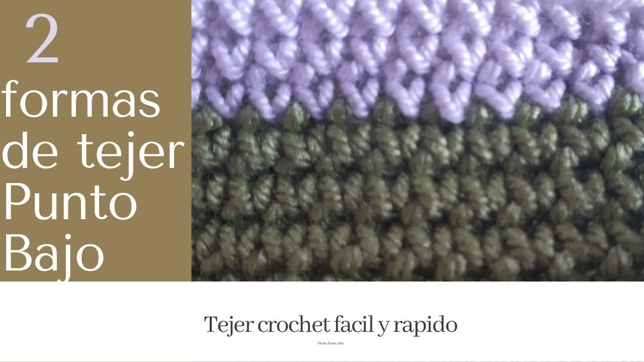 Tejer Crochet  Punto Bajo💕🌹🎁