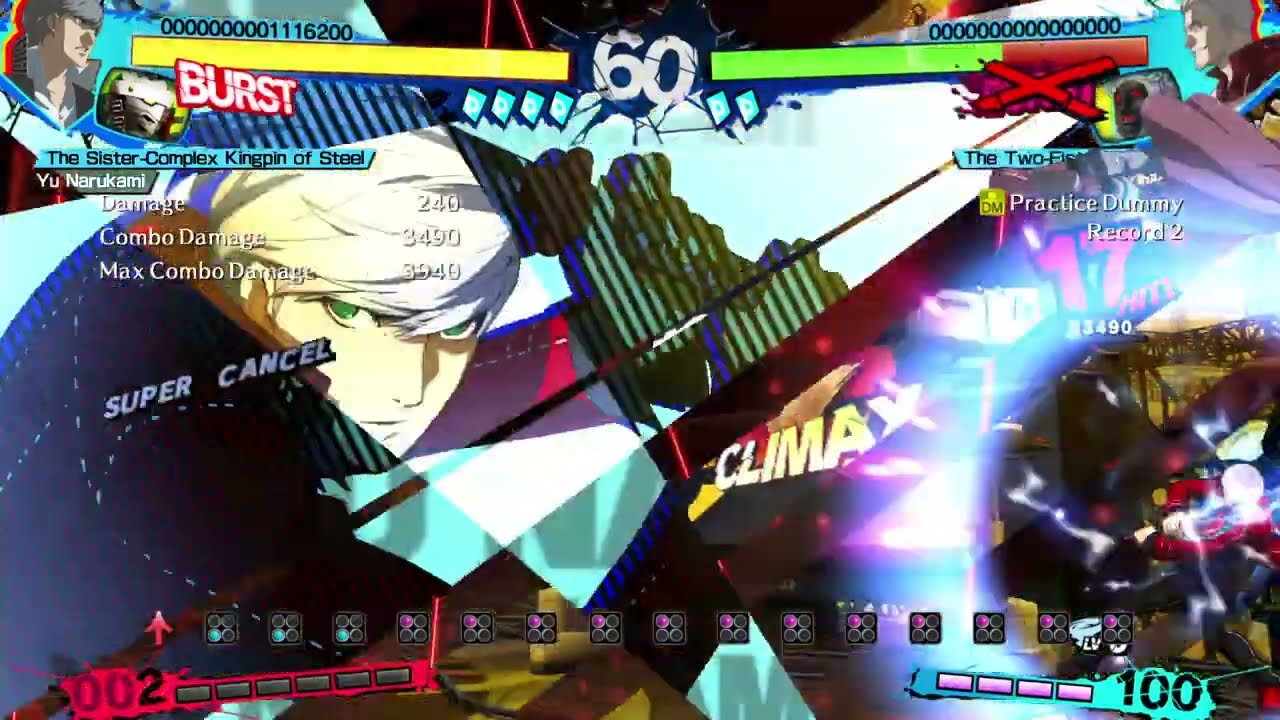 Persona 4 Arena ULTIMAX Yu Narukami Combo