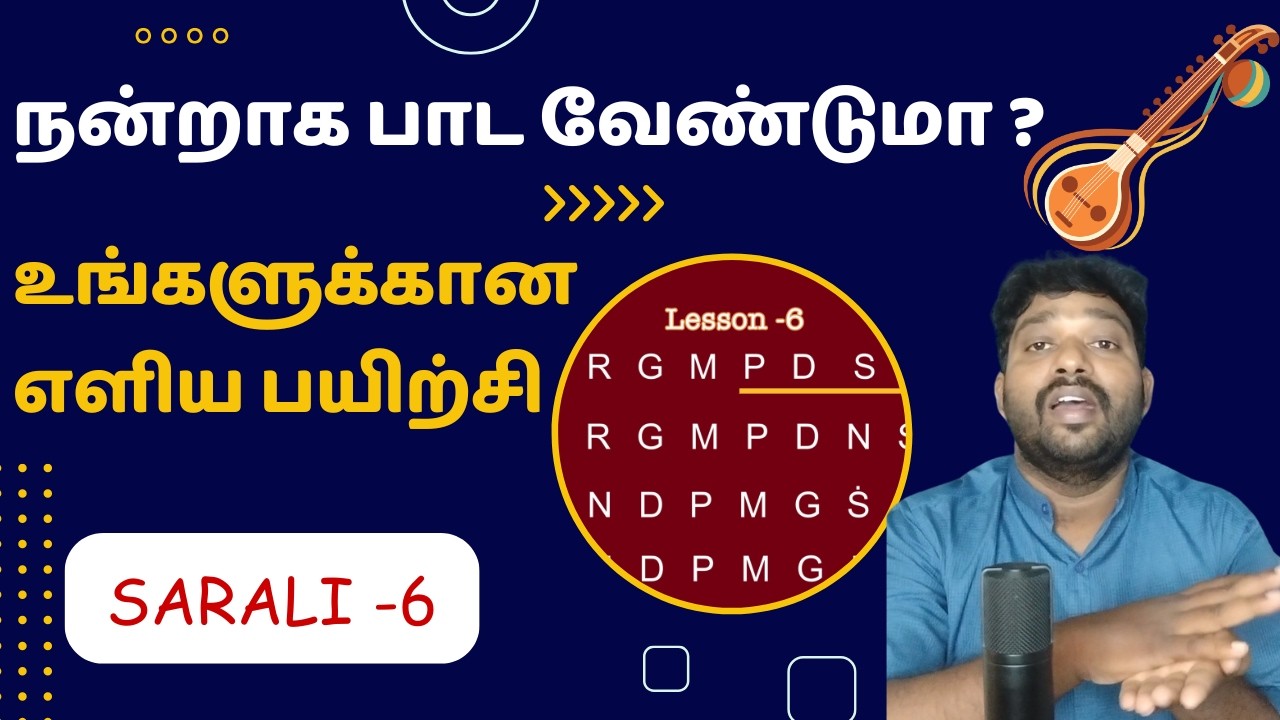 Sarali Varisai – Lesson 6 for Female | First Step in Carnatic Music 🎶#carnaticmusic #carnaticvocal