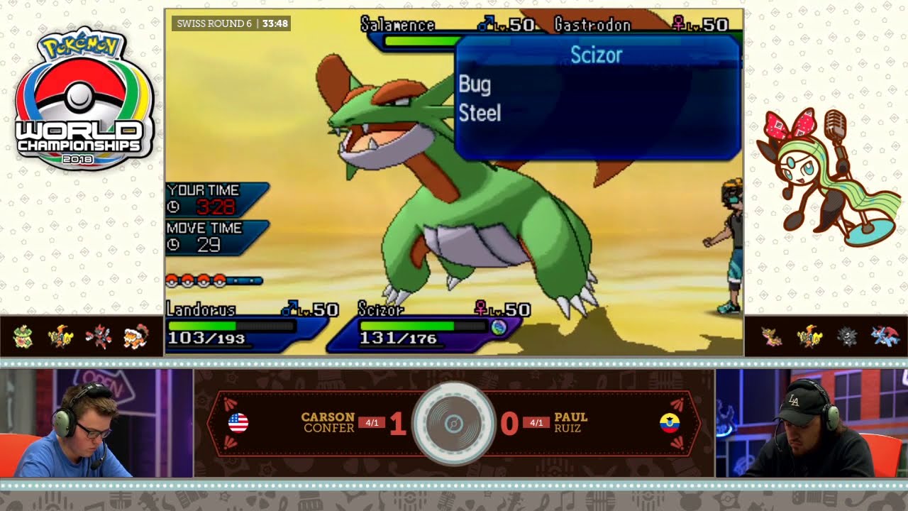 2018 Pokemon World Championships VGC Masters Day 2 - Swiss R6 - Carson Confer vs Paul Ruiz