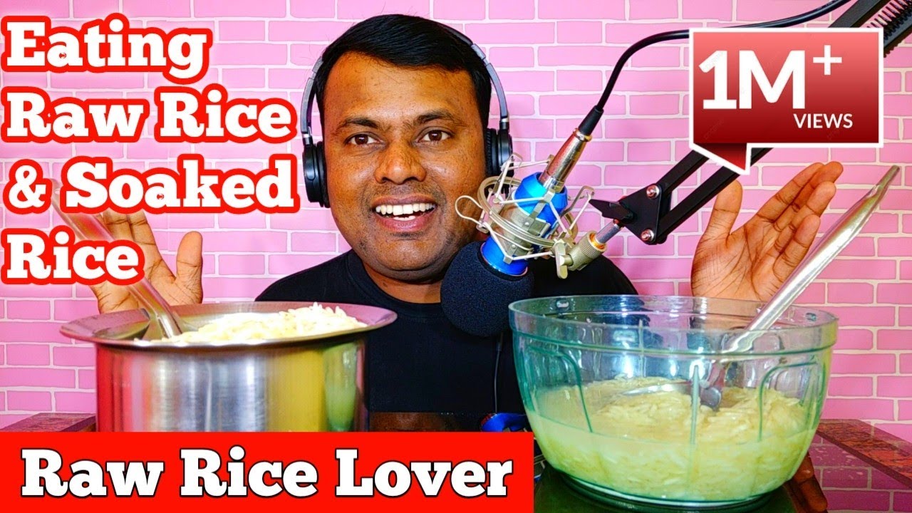 ASMR Raw Rice Eating🌾| Eating Raw Rice & Soaked Basmati Raw Rice | Eating Raw Rice