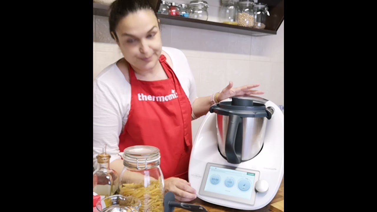 Macarrones a la carbonara en Thermomix