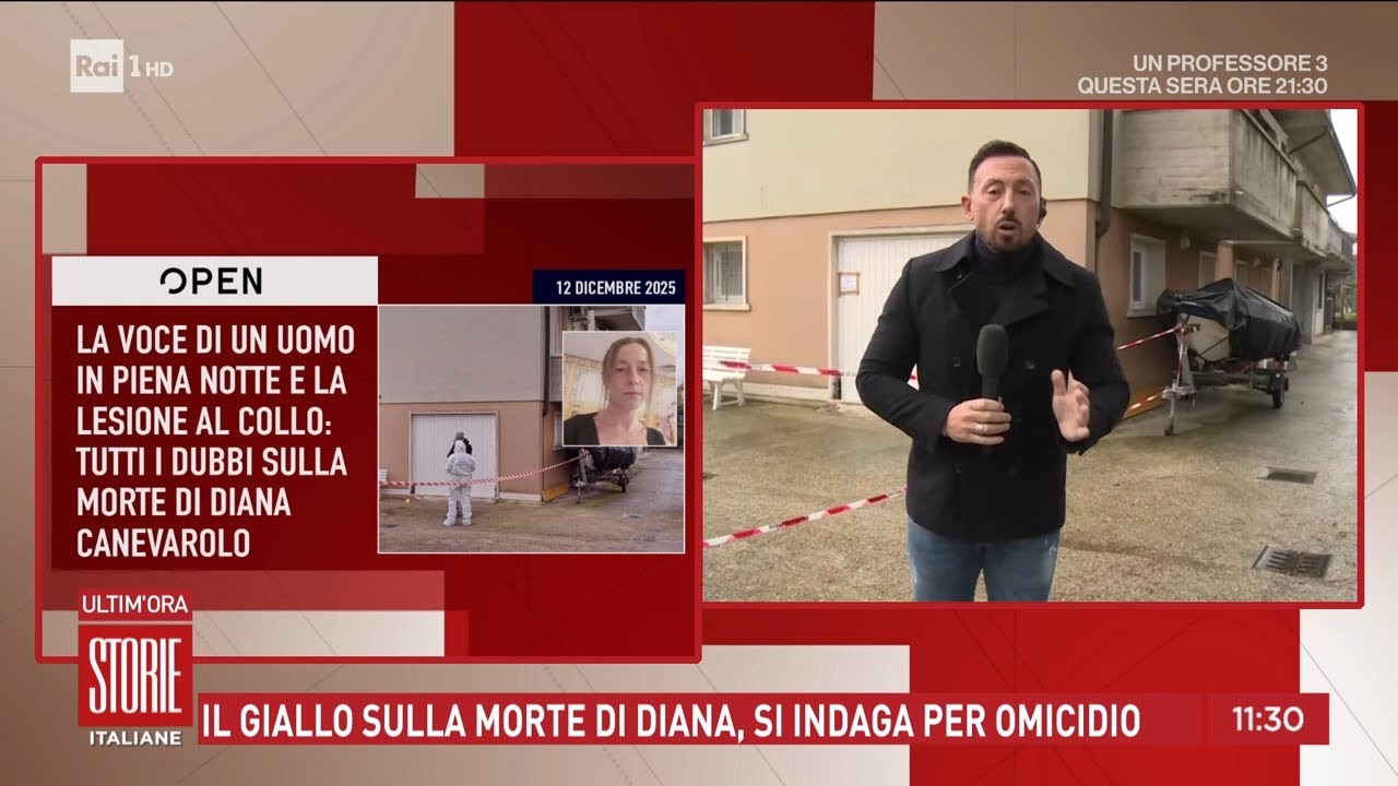 Morte di Diana Canevarolo, un vicino: "Quella notte sentii un uomo urlare"- Storie italiane 17/12/25