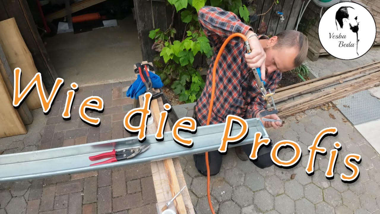 Dachrinne löten - so geht´s - Projekt Hoizschupfa
