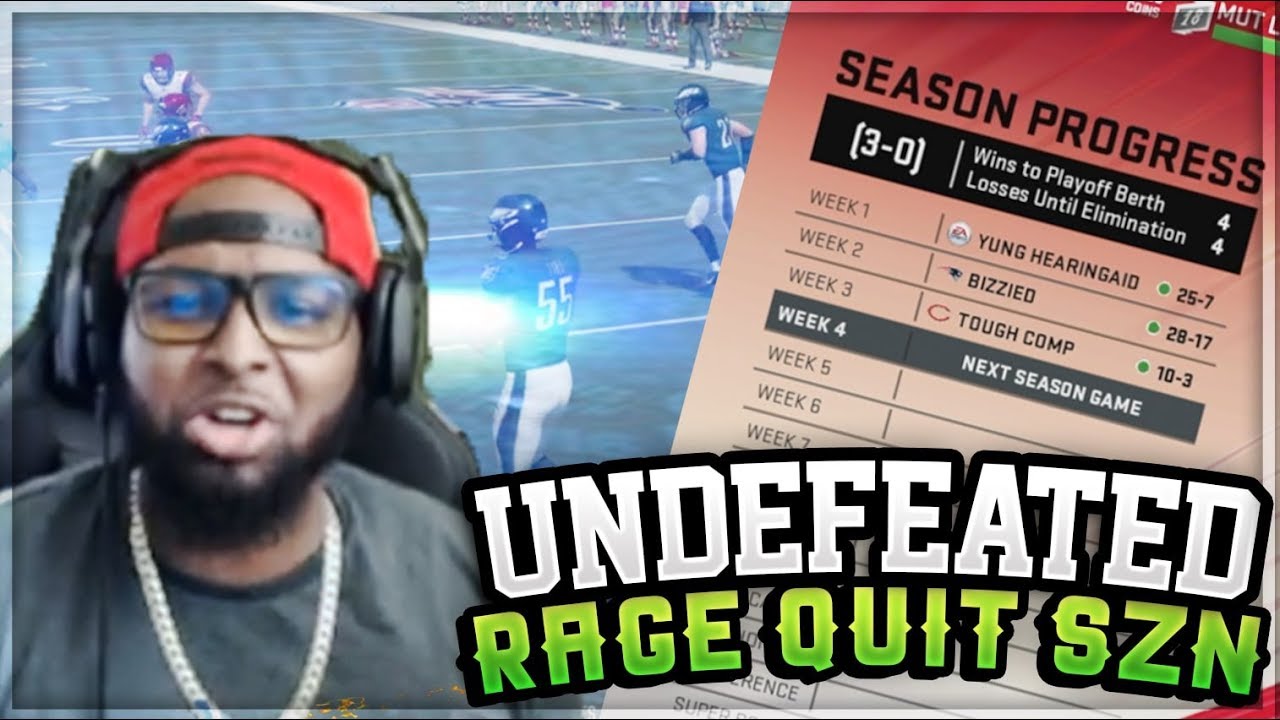 ITS RAGE QUIT SZN | IM UNDEFEATED IN Madden 20 Ultimate Team