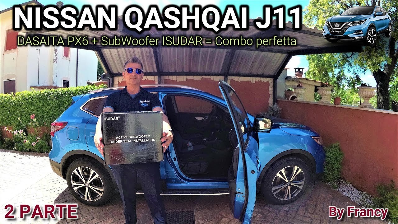 Nissan Qashqai J11 e X-Trail TUTORIAL installazione  subwoofer ISUDAR   (Part 2)