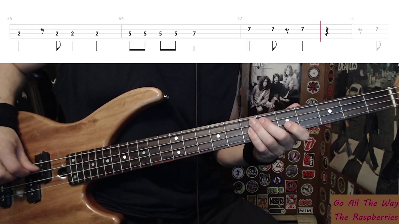Go All The Way by The Raspberries - Bass Cover with Tabs Play-Along