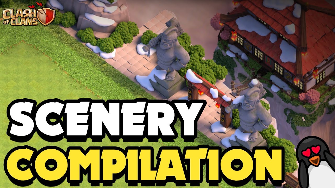 All Scenery Compilation Clash of Clans - February 2021 New Hog Mountain Scenery COC