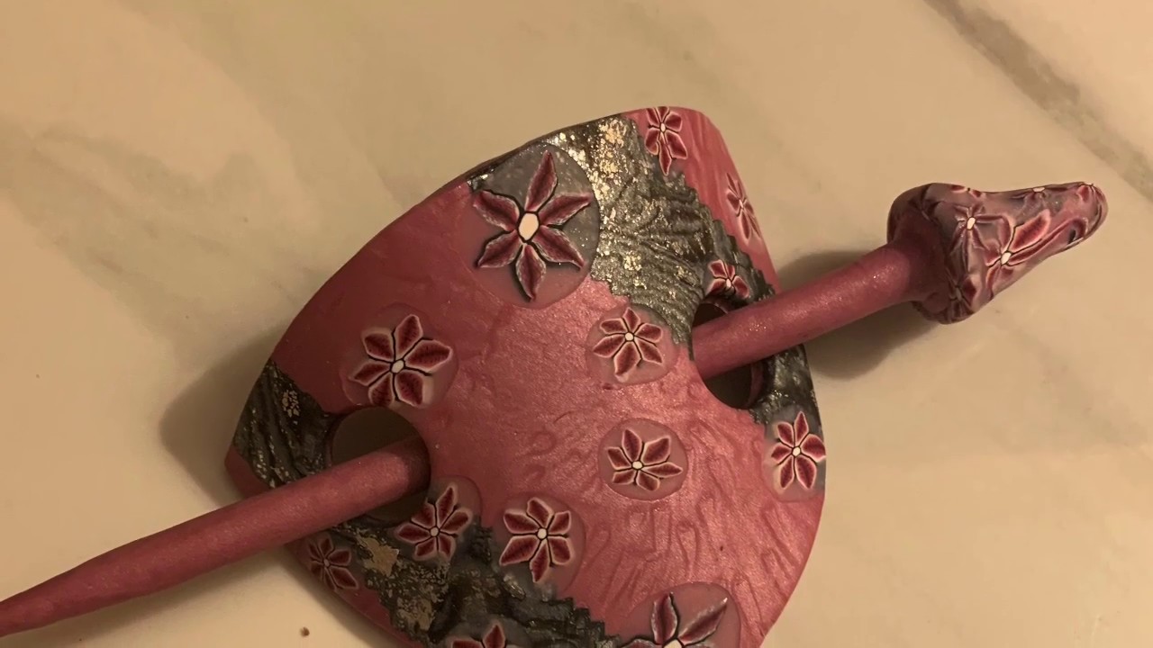 Polymer clay hair clip