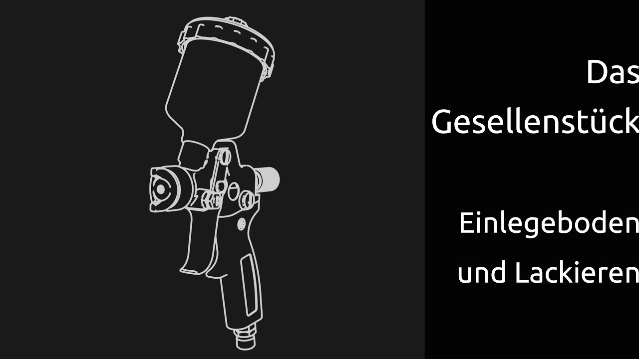 Das Gesellenstück - Einlegeboden und Lackieren