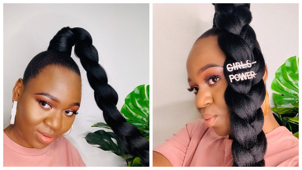 HOW TO: BRAIDED PONYTAIL | HIGH GENIE PONYTAIL | FAST AND EASY METHOD