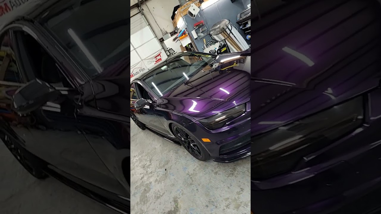 super gloss Midnight Purple ceramic coated #tgdwraps #wrap #vinyl #gloss #elite #757 #install