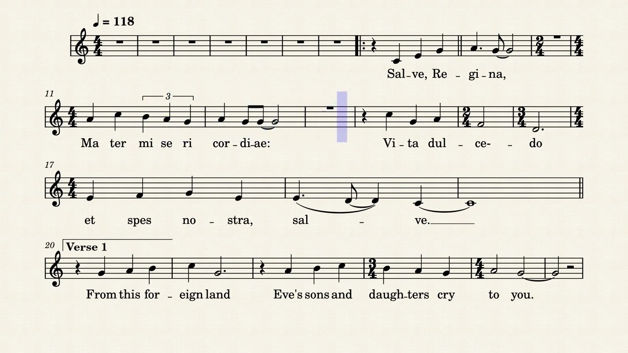 Salve Regina – Lead Sheet - Trevor Thomson