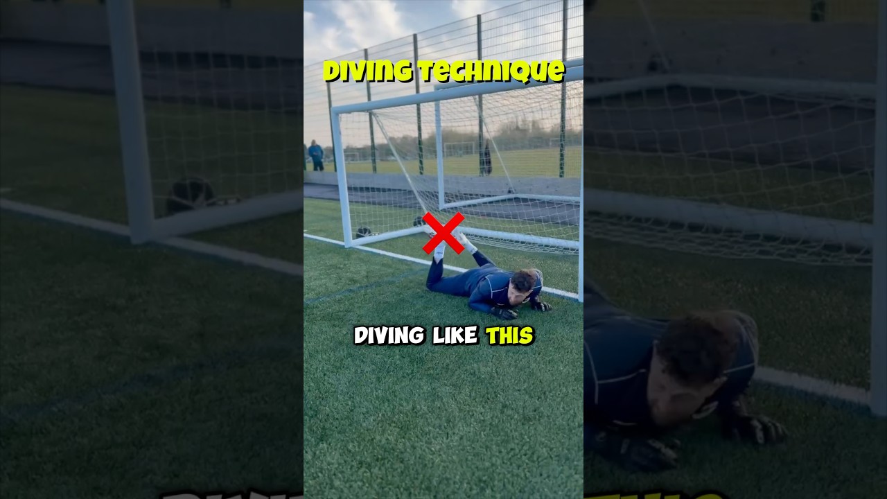 Советы для молодых вратарей: техника нырка #englishfootballer #goalkeeperchallenge #soccer