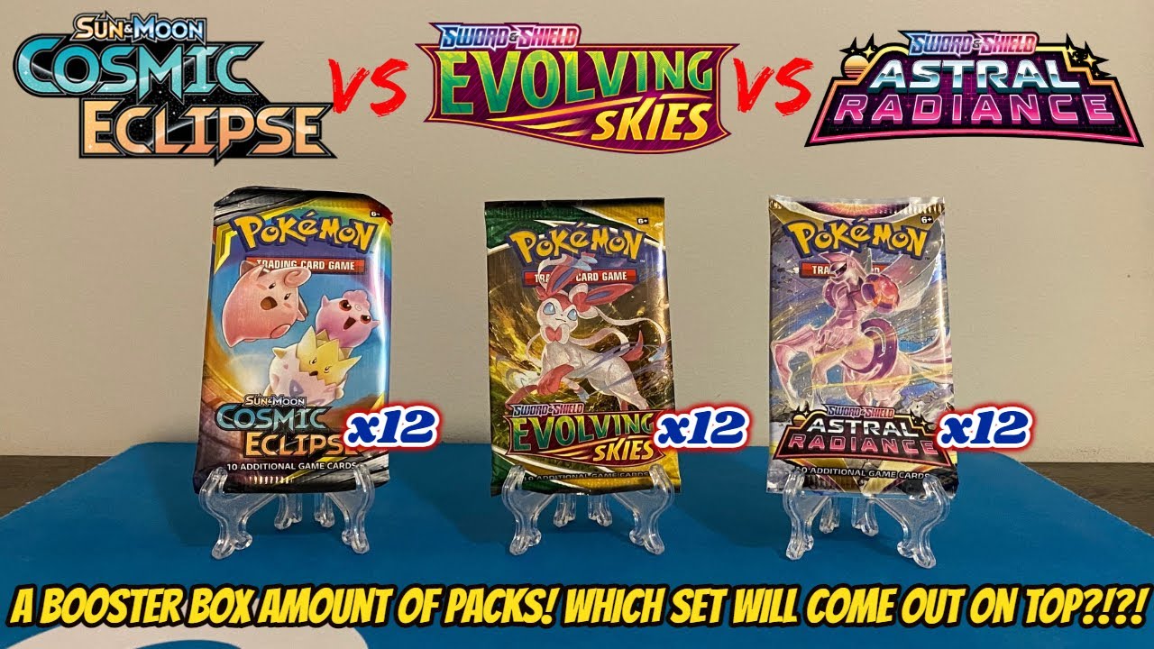 COSMIC ECLIPSE vs EVOLVING SKIES vs ASTRAL RADIANCE Pokemon Card Opening Battle!!!