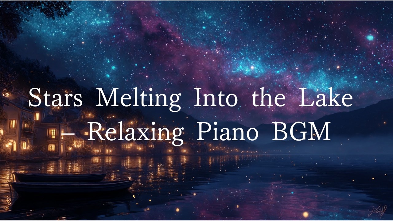 Stars Melting Into the Lake – Relaxing Piano BGM  #sleepingbgm #nightbgm #studybgm
