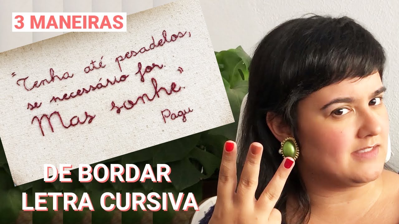 COMO BORDAR LETRA CURSIVA #100
