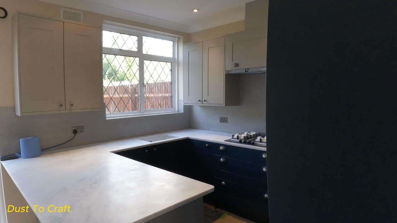 Kitchen Makeover: Corian Worktop Installation & Kitchen installation completed successfully !