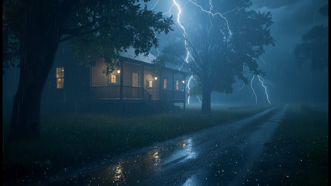 Heavy Rain & Thunderstorm Ambience | Relax and Fall Asleep with Heavy Rain White Noise