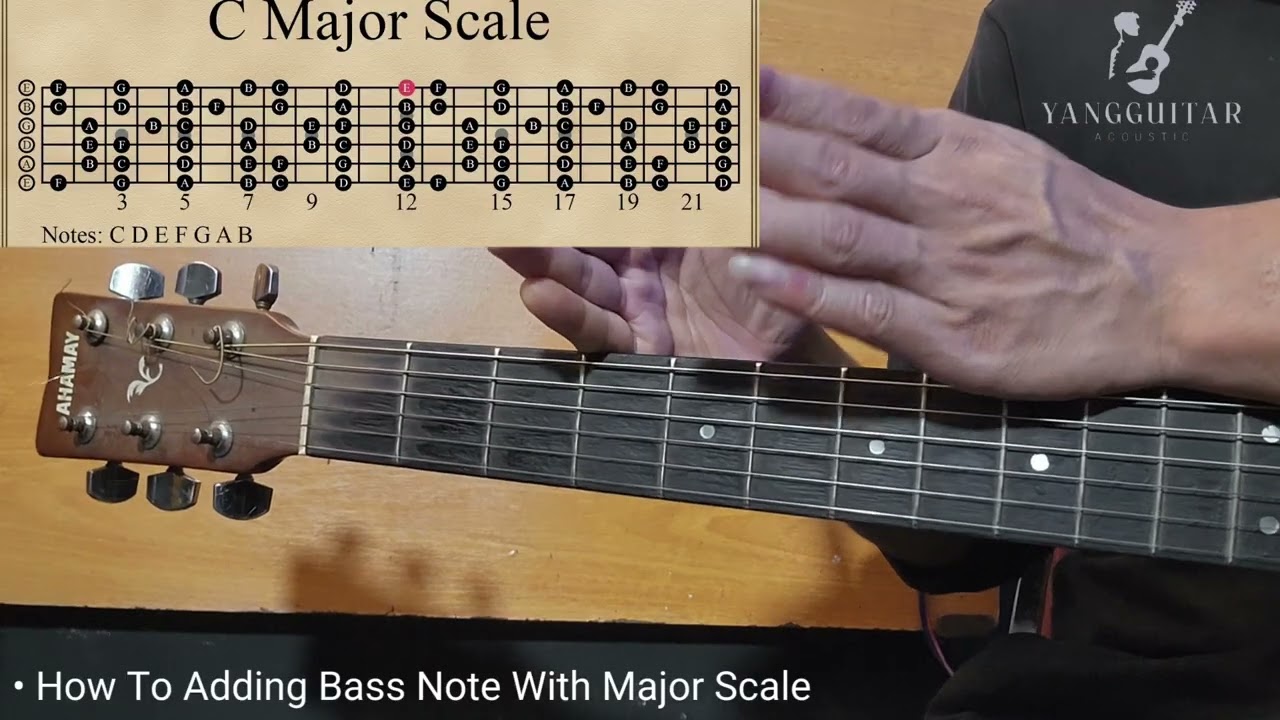 How to adding bass note with major scale