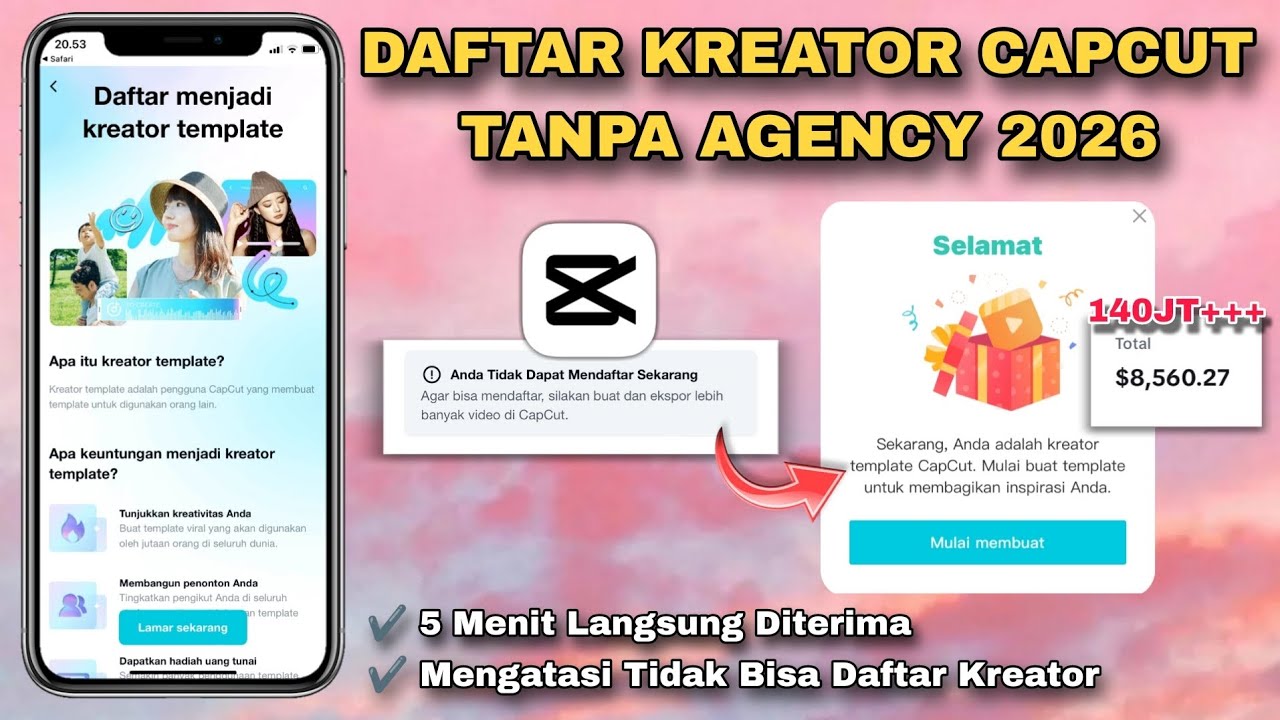 Tutorial Pendaftaran KREATOR CAPCUT TANPA AGENCY 2026 