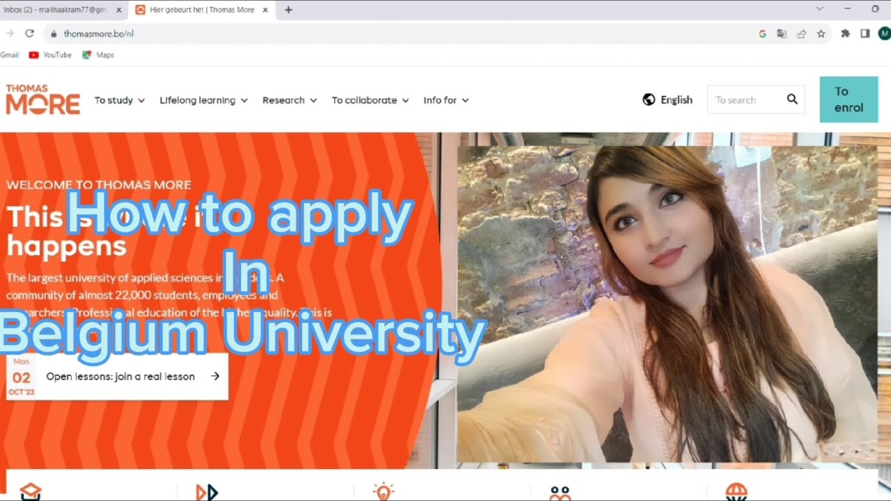 How to apply in Belgium university for Student Visa.#studentvisa #studyabroad #thomasmore