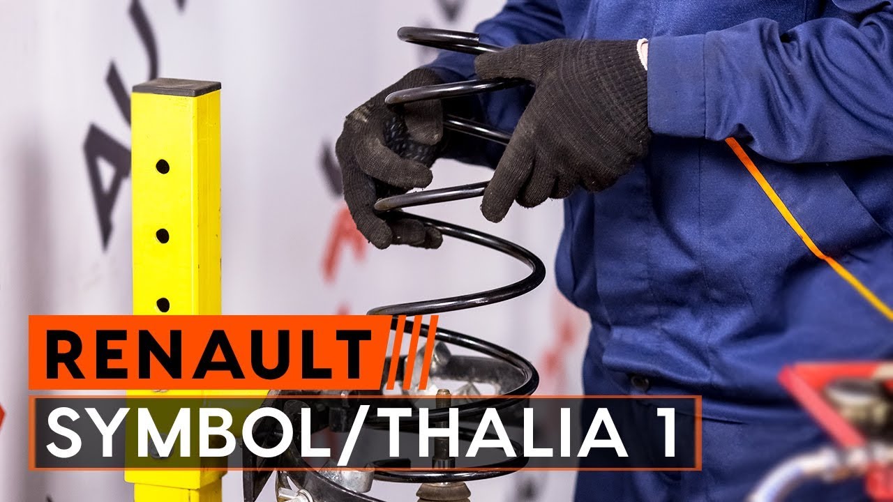 How to change springs on RENAULT SYMBOL/THALIA 1 [TUTORIAL AUTODOC]