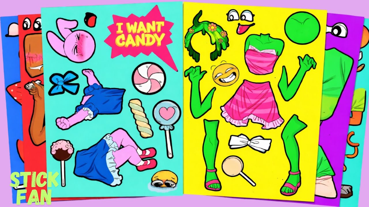 Sprunki Candy Dress-Up Stickers Collection 🍭✨