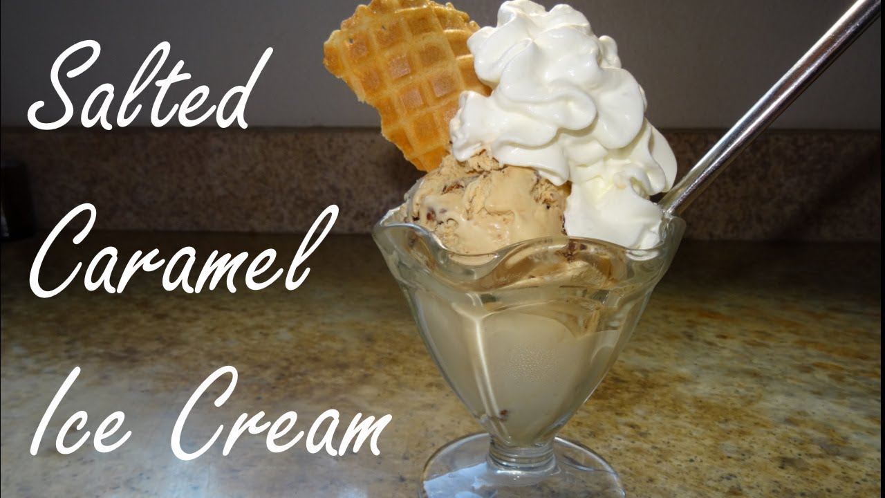Salted Caramel and Chocolate Waffle Cone Ice Cream