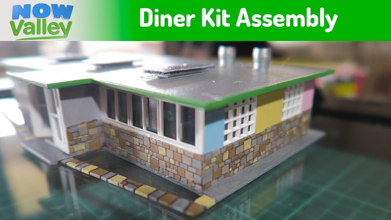 Building my Model Kit - HO Scale Diner for Diorama Scenery