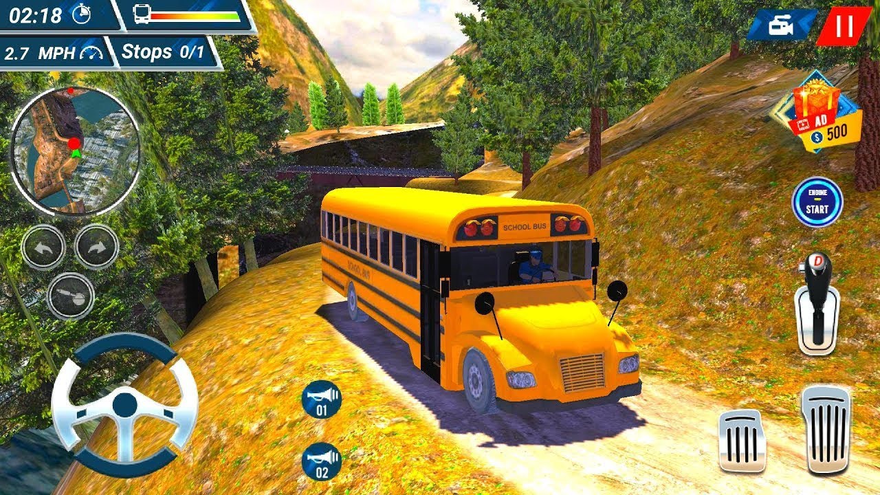 Offroad High School Bus Simulator - School Bus Driving #2 - Android Gameplay | Best Android Games