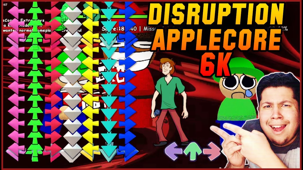 DISRUPTION + APPLECORE BUT ITS IMPOSSIBLE!!! FNF Dave and Bambi meets SHAGGY !!!