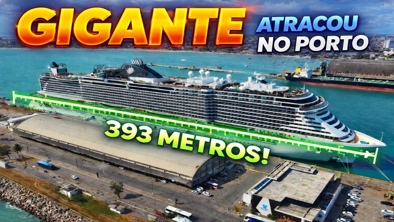 NAVIO CRUZEIRO GIGANTE ATRACOU NO PORTO DE MACEIÓ - AL