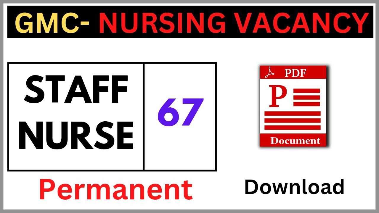 Staff Nurse Medical College Vacancy 2023- Nursing Officer Vacancy 2023 - GMC Vidisha Vacancy 2023